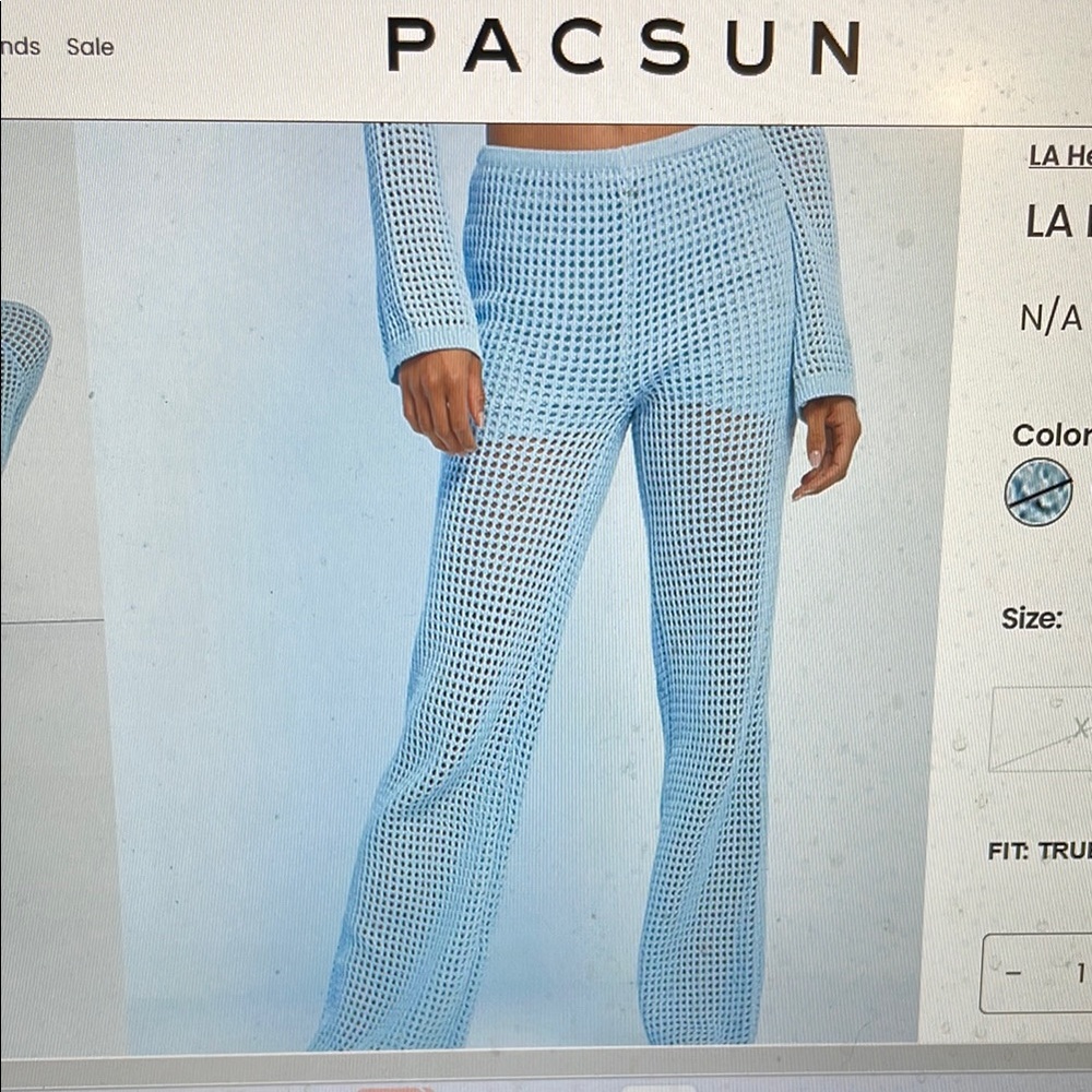 PacSun Blue Crochet Pants- new wit my tags